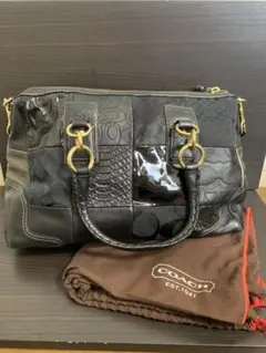 COACH 12479 パッチワーク 2way バッグ レザー 本革