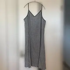 チェック柄 ロングワンピース