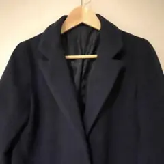 【美品】　チェスターコート　紺　ネイビー　ロングコート