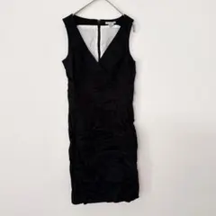 H&M ブラック ノースリーブ タイトワンピース　ネイビー