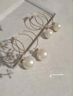 《No.12》大ぶりパールイヤリング