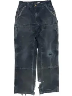 鬼フェード ブラック USA製 Carharttカーハート ダブルニーパンツ Carhartt カーハート ダブルニー usa製 メンズ 大きいサイズ