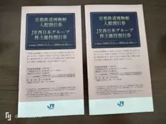 最新　JR西日本株主優待　京都鉄道博物館 入館割引券等　冊子2冊 匿名配送