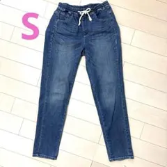 ブルー イージーパンツ ゴムウエスト