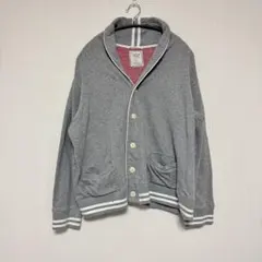 ikka （イッカ）　スウェットカーディガン　長袖　グレー　XL 秋冬