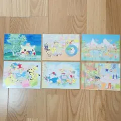 ポケモン金銀クリスタル　ポストカード 5枚セット＋おまけ1枚