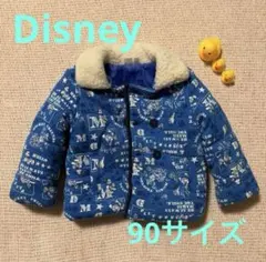 【中古】ディズニー/キッズ/アウター/ボア襟/ブルー/90サイズ