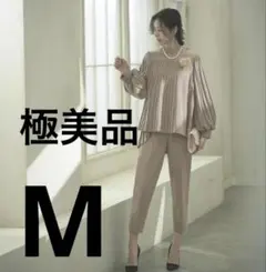 ルイルエブティック プリーツフレアトップス＆パンツスーツ セットアップ　入園入学