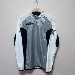 00s UMBRO ピステ テック シルバー ハーフジップ