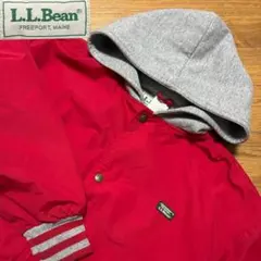 美品usa製80sLLBEANブルゾンナイロンジャケットスタジャン赤刺繍ロゴML