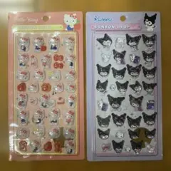 ま*こ様 あ*様 ハローキティ&クロミ ボンボンドロップステッカーセット