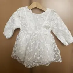 SHEIN ホワイト ベビードレス 9-12M