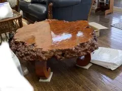 天然木 一枚板 座卓 ローテーブル 瘤果林 - メルカリ