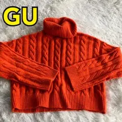 GU ジーユー クロップド タートルネック セーター 長袖 S レディース