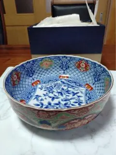 染錦花鳥 大鉢 磁器 盛り鉢 伝統工芸