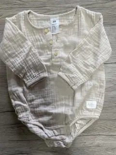 H&M ベージュロンパース・ホワイトカバーオール・グレーセット（まとめ売り）