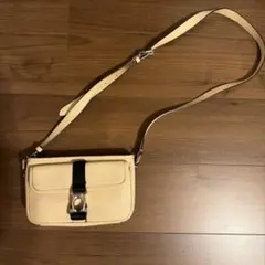 値下げ、ゴールド金具 ショルダーバッグ キャメル、JUNKO、SHIMADA 