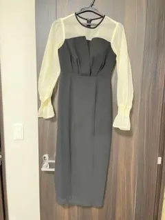 ボリュームスリーブシフォンロングワンピース　EPICDAY エピックデイ　ドレス