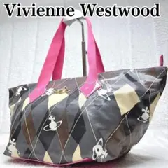 Vivienne Westwood オーブロゴ アーガイル柄 トートバッグのサムネイル