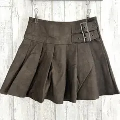 フォーエバートゥエンティーワン フェイクレザー プリーツミニスカート 【S】