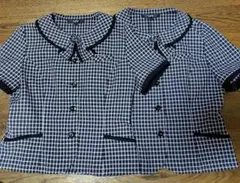 事務服 オーバー ブラウス 半袖 オフィス 2枚セット♪
