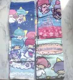 ★新品 リトルツインスターズ キキララ フェイスタオル 4枚セット