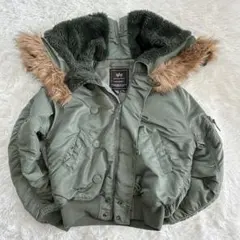 ✨【美品】✨アルファ N-2B 短丈 フライトジャケット S カーキ Y2K