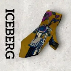 ICEBERG ネクタイ オートバイ バイク シルク イタリア製 (イエロー)のサムネイル