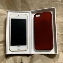 iPhoneSE (第1世代 美品) + 純正ケース(赤レザー中古)