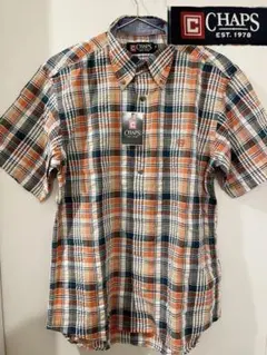 【新品タグ付90s】ラルフローレン CHAPS 半袖 チェックシャツ M　希少