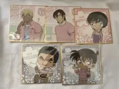 名探偵コナンカフェ　セガラッキーくじオンライン　E賞　ミニ色紙　5種類