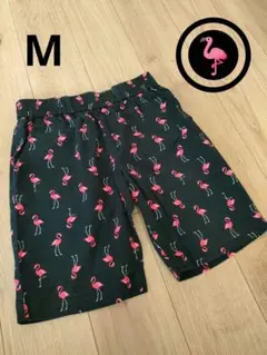 【М】日本織物中央卸商業組合連合会　フラミンゴ柄　メンズハーフパンツ　綿