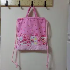 ハンドメイドナップサック　給食袋セット　巾着袋　体操服袋　大きい