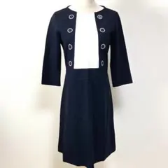 Roberta di Camerino ワンピース 七分袖 11号 ネイビー 紺のサムネイル