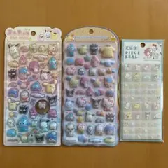 【正規品】サンリオキャラクターズ　うるちゅる　コットンパフィー　タイル 3種