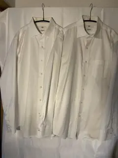 2着セット　UNIQLO スーパーノンアイロン シャツ L ホワイト