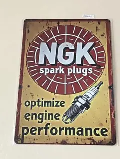 NGK spark plugs ブリキ看板 インテリア