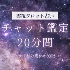 【霊視タロット占い 】チャット鑑定 20分間 占い放題 お悩み相談