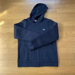 メンズ LACOSTE SPORT ブラック フード付きパーカー US M
