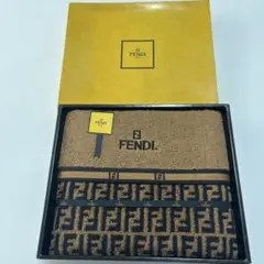FENDI フェンディバスタオル レアデザイン ロゴ グレーチェック - メルカリ