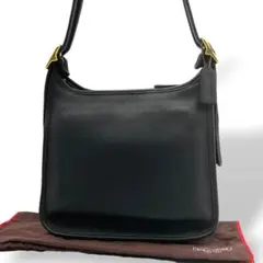 【極美品】COACH　オールドコーチ　ショルダーバッグ 黒　クラブタンレザー