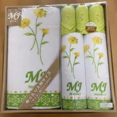 Michelle J タオルセット 花柄刺繍