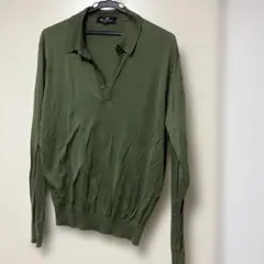 川*崎様 Aquascutum 長袖ポロシャツ カーキのサムネイル