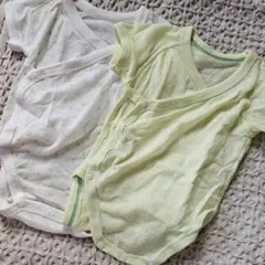 メッシュ素材 Vネック肌着 60cm 2枚セット