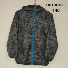 男の子　OUTDOOR 迷彩柄 140　裏フリース　ジャケット　フードジャンパー