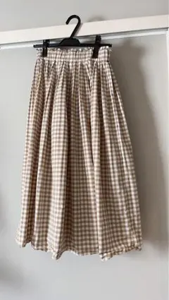 【J.Sloane】ジェイスローアン　日本製　プリーツギンガムチェックスカート
