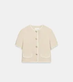 【ZARA】在庫薄 ショートスリーブコントラストパイピングブレザーのサムネイル