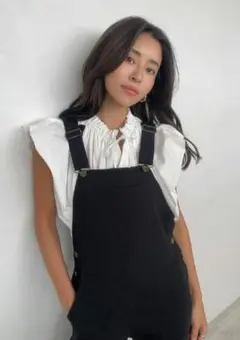 新品☆ALEXIA STAMフロントポケット オーバーオール　ブラック　S