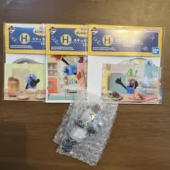 y*y様 一番くじ　パペットスンスン　ステッカー3種　ちらりんフレンズ　ゾンゾン