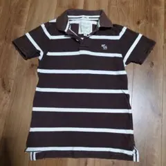 Abercrombie & Fitch ストライプ ポロシャツ M